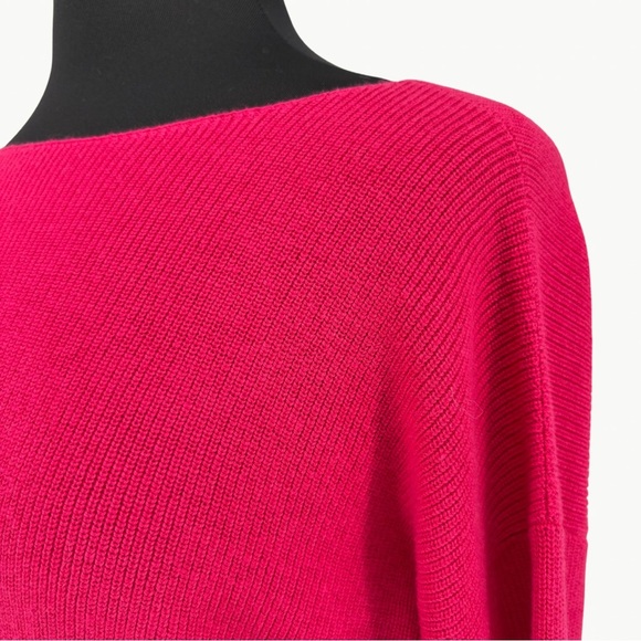 Sézane Clément Merino Wool Cotton Sweater Sz Small Fuchsia Pink French Chic New - Picture 13 of 15